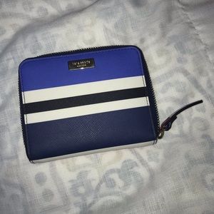 Kate Spade striped zip wallet